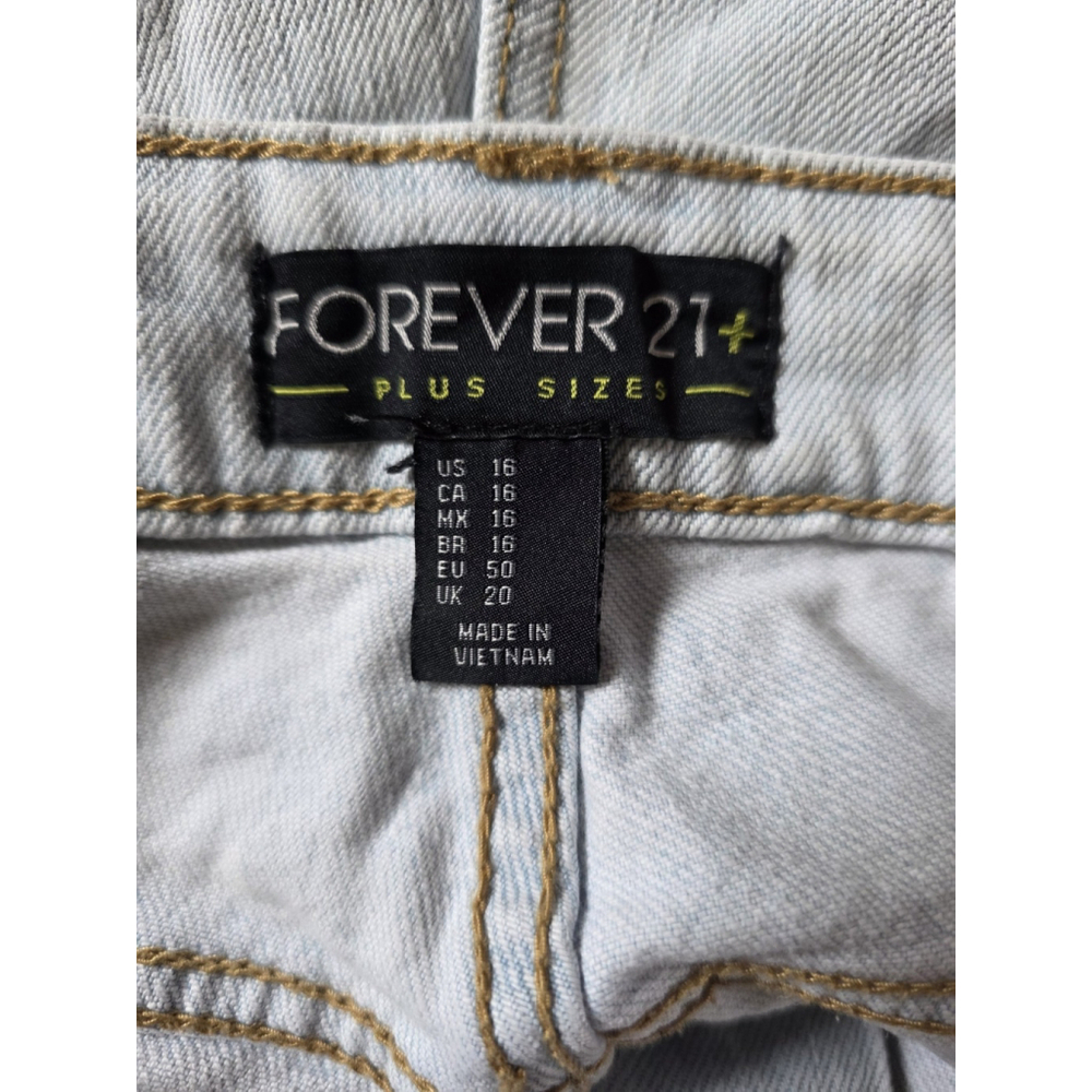 forever 21 plus size Shorts Cut Off Size 16 Light Blue - Picture 3 of 3
